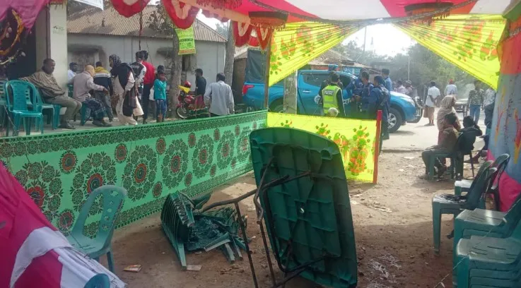 বিএনপির নির্বাচনি ক্যাম্পে অগ্নিসংযোগ